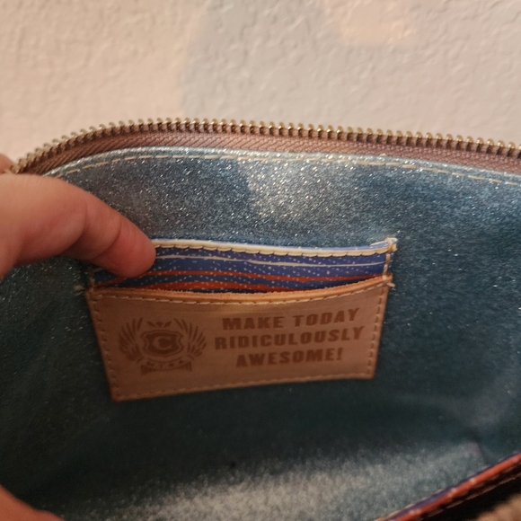 Consuela Sally Midtown Crossbody Purse And Sally Card Organizer Embossed Leather - Picture 4 of 13